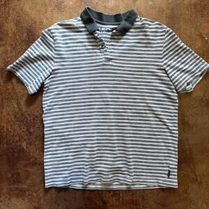 Calvin Klein Cotton Pique Striped Classic Polo Shirt